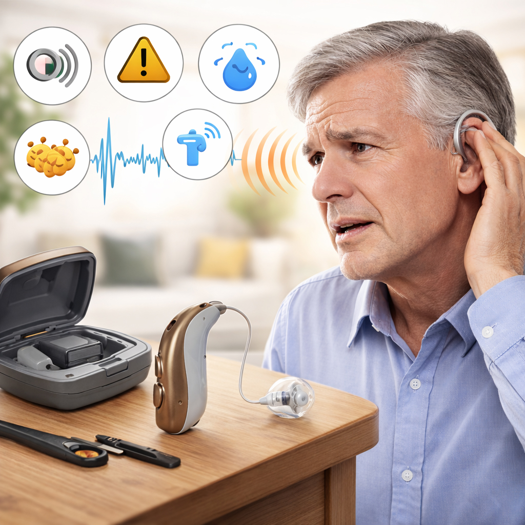 Чому слуховий апарат тріщить і шумить?